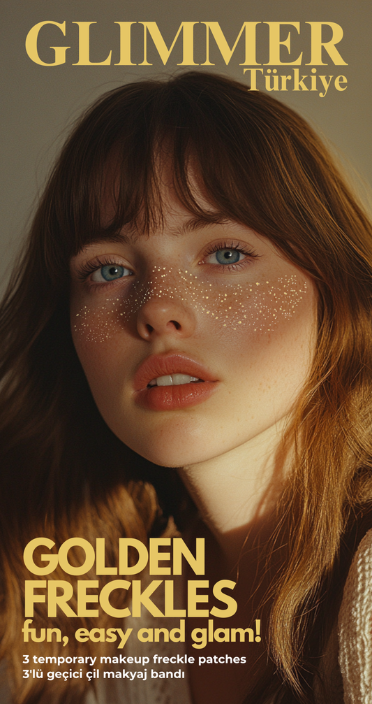 Golden Freckles Geçici Altın Çil Makyaj Bandı 3 Adet